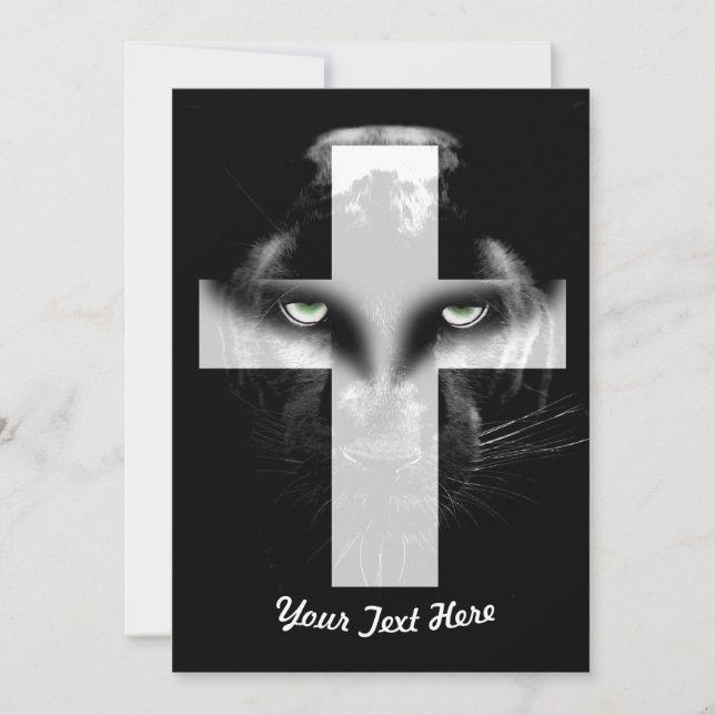 Convites Cruz de Pantera Negra (Frente)