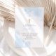Convites Cruz Dourada Menino em Aquarela Azul Batismo e Bat (Criador carregado)