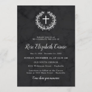 Convites Cruz & grinalda - celebração da vida