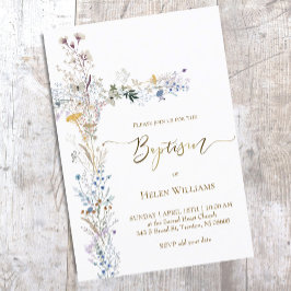 Convites Cruzamento floral do batismo