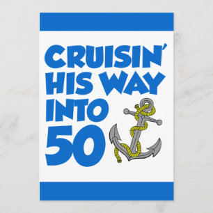 Convites Cruzando sua maneira em 50 convide