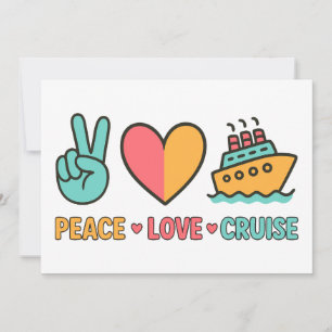 Convites Cruzeiro de Paz e Amor para Férias