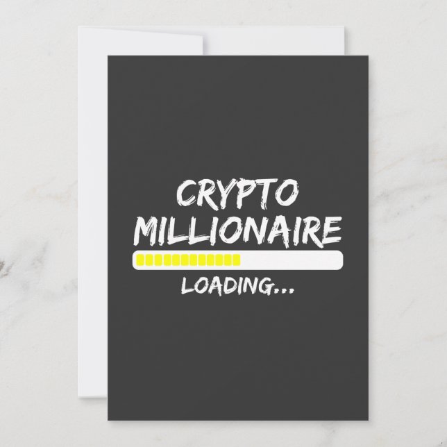Convites Crypto Millionaire Loading Bitmoney (Frente)