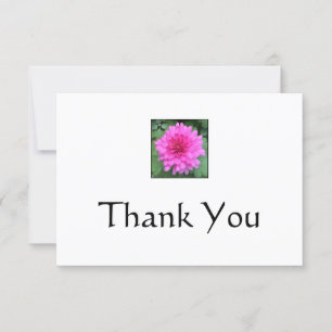 Convites Crysanthemem Rosa Quente Floral Obrigado Notas