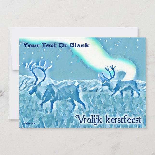 Convites Crystal Blue Cariou - Kerstfeest de Vrolijk (Frente)