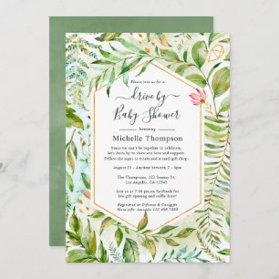 Convites Crystal Greenery Drive by Bridal ou Chá de fraldas