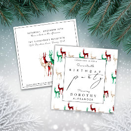 Convites Crystal Reindet QUALQUER Aniversário De Inverno