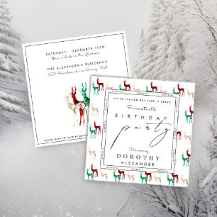 Convites Crystal Reindet QUALQUER Surpresa de inverno Anive