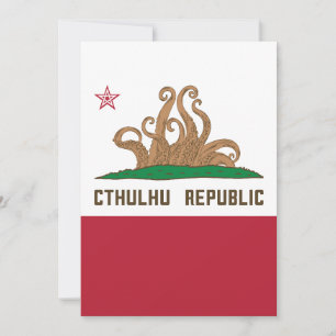 Convites Cthulhu República da Califórnia Flag Lovecraft