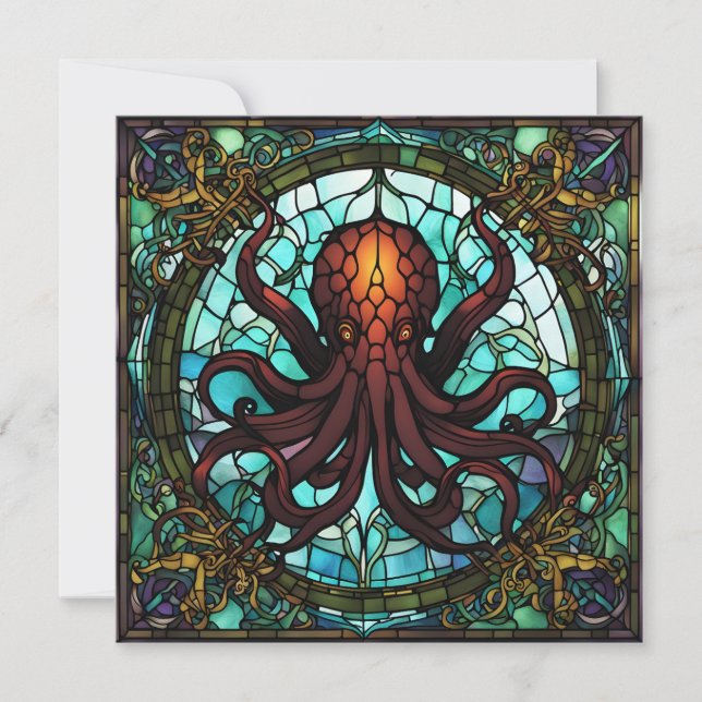 Convites Cthulhu StainGlass (Frente)