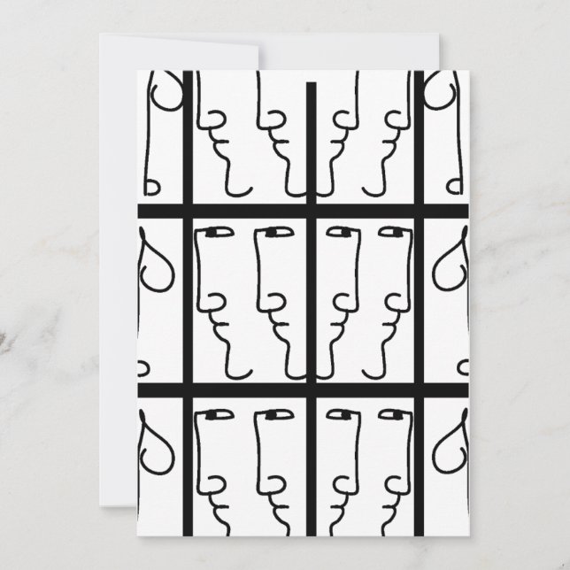 Convites Cubiste Retrato (Frente)