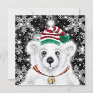 Convites Cubo de urso polar, Papai noel