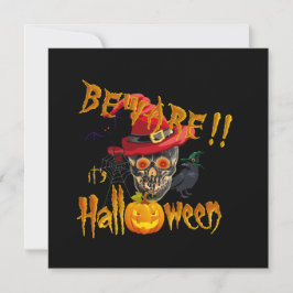 Convites Cuidado, é o Halloween Creepy & Scary Party Bash