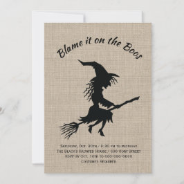 Convites Culpe-o no Festa de Boos Burlap Halloween
