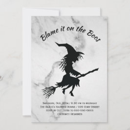 Convites Culpe-o no Festa de Boos Marble Halloween