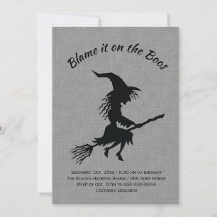 Convites Culpe-o no Partido Boos Linen Halloween