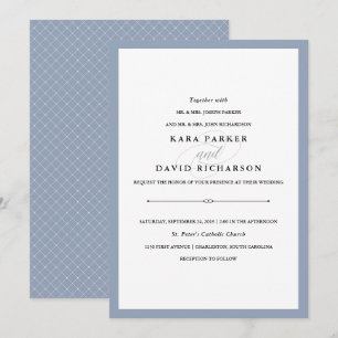 Convites Cultura Elegante  Casamento de Dusty Blue