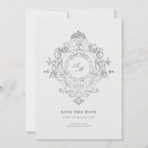 Convites Cume Barroco Elegante Estilo Preto Save the Date