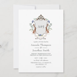 Convites Cumeeira Monograma Casamento Floresta Aquarela Lou