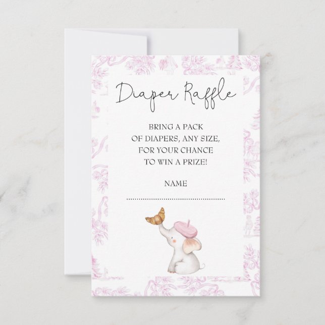 Convites Cumprimento Bebê Romântica Francesa Sorteio de Fra (Frente)