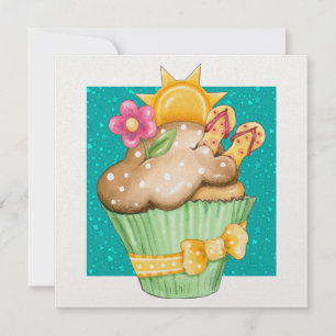 Convites Cupcake da piscina! - SRF
