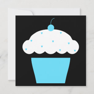 Convites cupcake de cereja