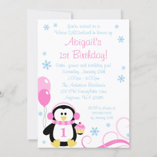 Convites Cupcake de pinguins invernos inverno Onederland az