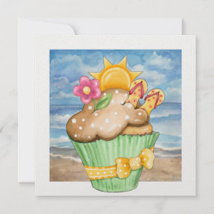 Convites Cupcake de praia! - SRF