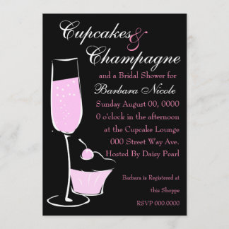 Convites Cupcake e Champage
