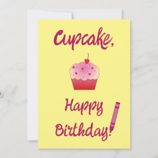 Convites Cupcake, Feliz Aniversário!