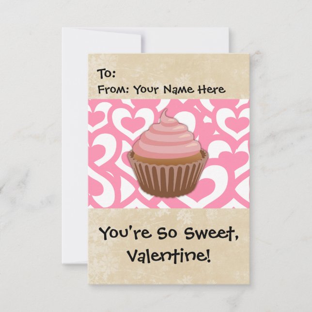 Convites Cupcake Namorados doce (Frente)