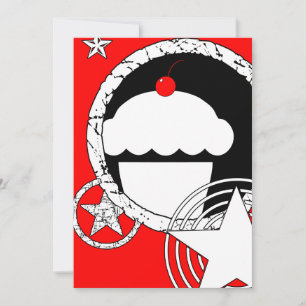 Convites cupcake punk