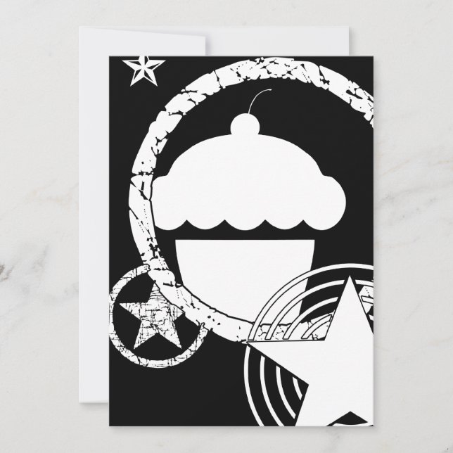 Convites cupcake punk (Frente)