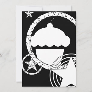 Convites cupcake punk