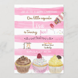 Convites Cupcakes Birthday Invitation, Cupcakes Invitation