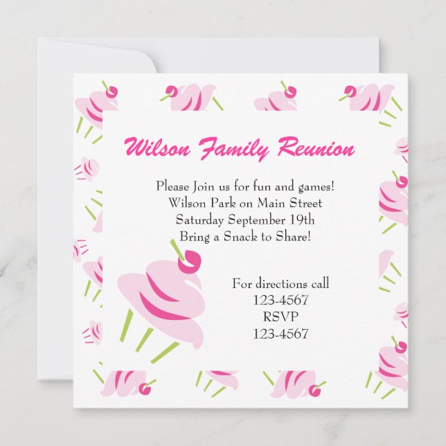 Convites cupcakes pop aRt (Frente)