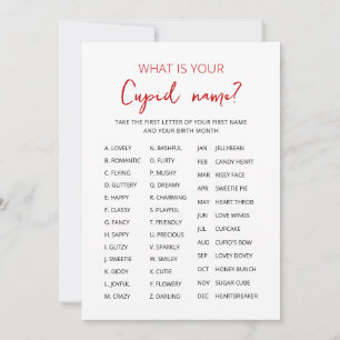 Convites Cupid Name Game Party