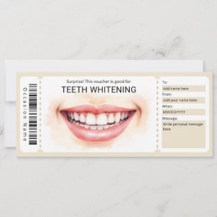 Convites Cupom de Dentista, Certificado de Presente de Bran