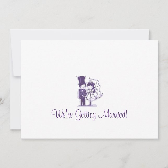 Convites Cursivos de Casamento Retroativos (Frente)