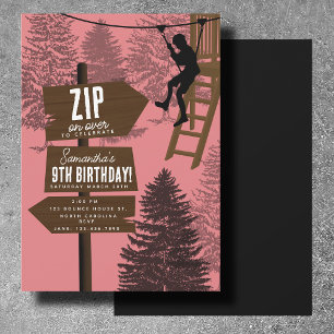 Convites Curso de corda Zipline Parque de aventura ao ar li