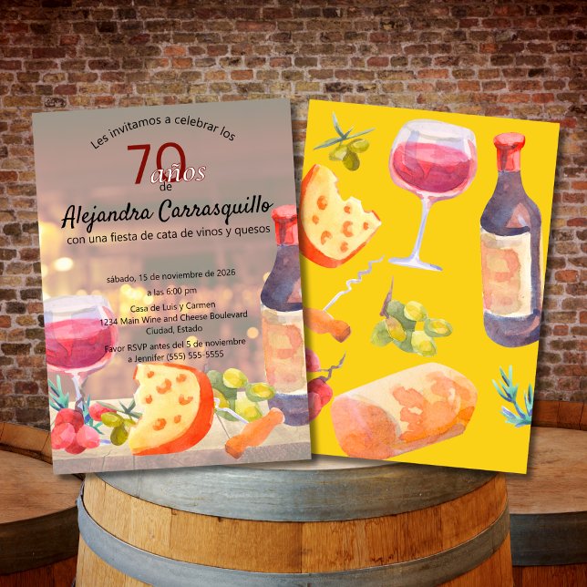 Convites Curso de Degustação de Vinho e Queijo Espanhol Ele (Criador carregado)