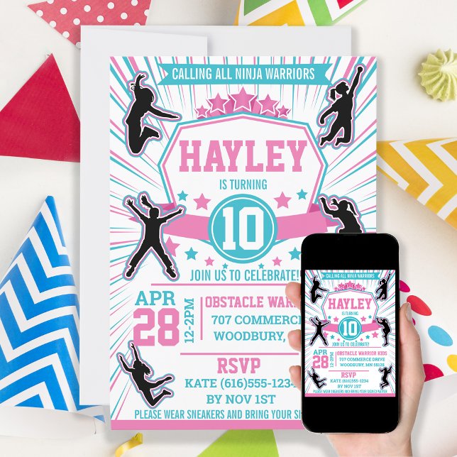 Convites Curso de Obstáculo à Festa de aniversario de menin (Criador carregado)