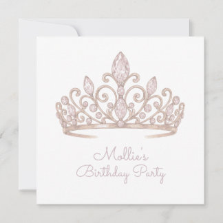 Convites Custom Birthday Princess Blush Pink Invitations