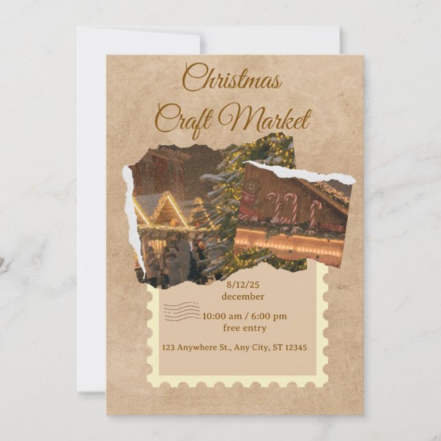 Convites Custom Christmas Card"  "Elegant Christmas Greetin (Frente)