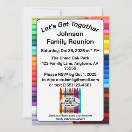 Convites Custom Family Reunion Invitation Card Digital