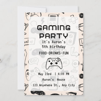 Convites Custom Game Night Invitations