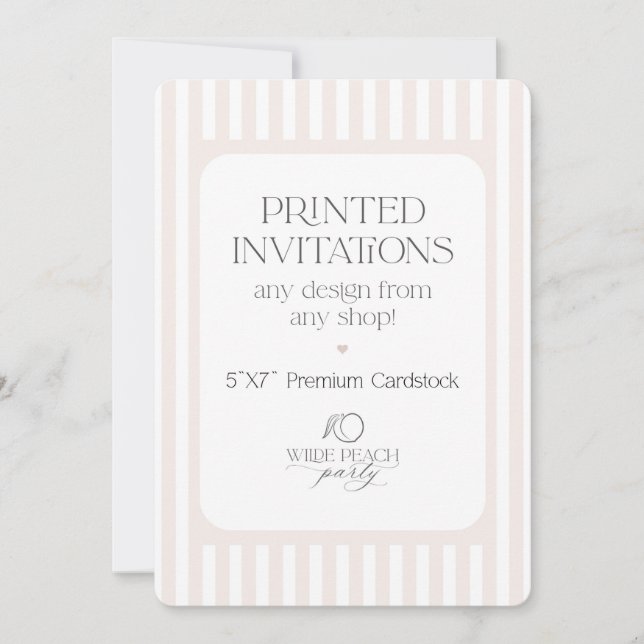 Convites Custom Invitations - Wilde Peach Party (Frente)
