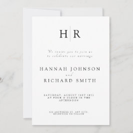 Convites Custom Minimalist Wedding Invitation