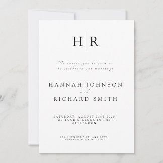 Convites Custom Minimalist Wedding Invitation