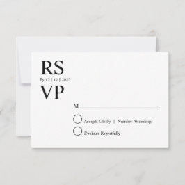 Convites Custom Modern rsvp card